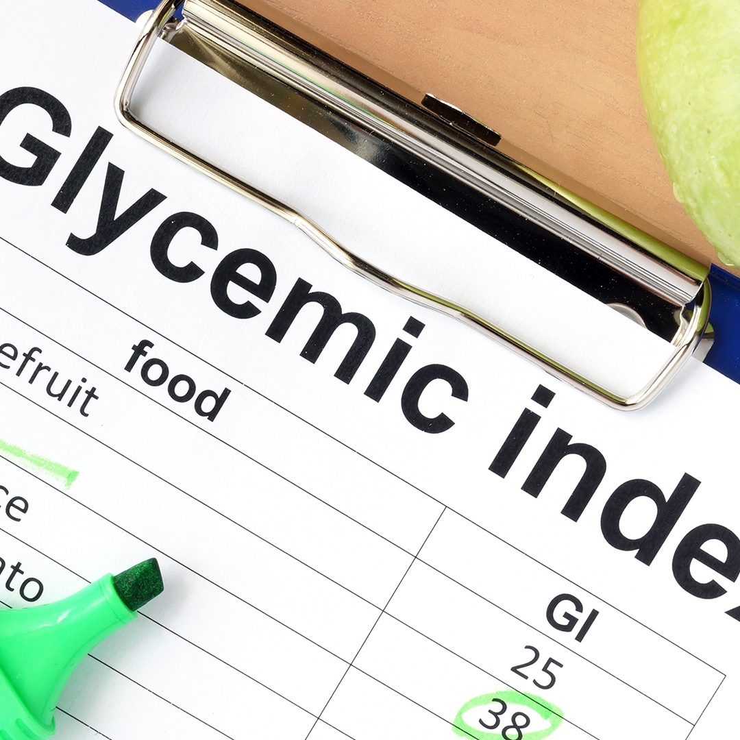clipboard showing the glycemic index