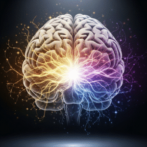 An illustration of a brain with glowing pathways, representing improved patient outcomes from neurological research.