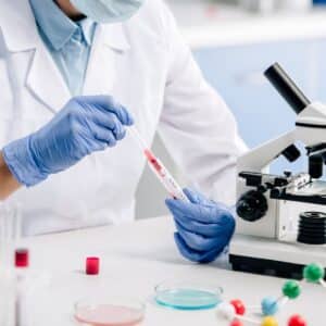 scientist doing DNA testing