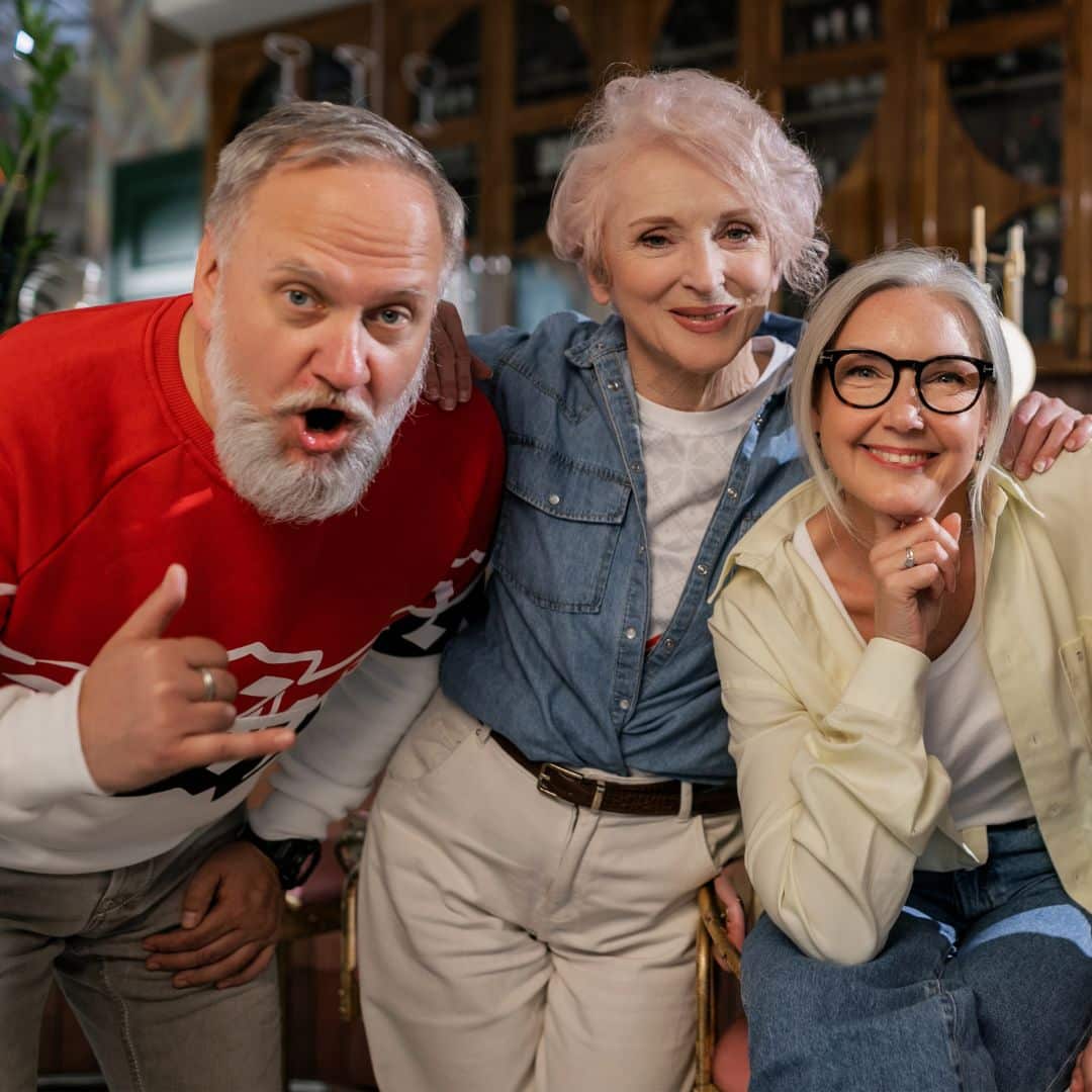 group of people smiling