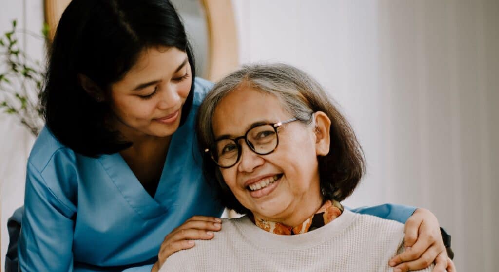 A medical patient and caregiver.|Neuroimaging scan.|Nurse and patient.|Pharmacist.|Clinical research.